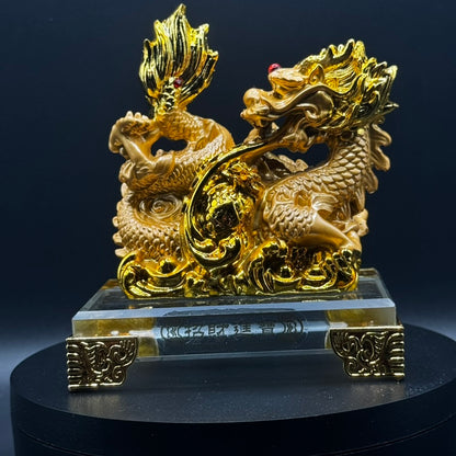Fengshui Golden Victory Dragon for Power and Success