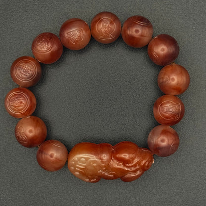 Pixiu Baltic Amber Mantra | Piyao Bracelet