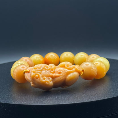 Pixiu Yellow Jade Wealth | Piyao Bracelet