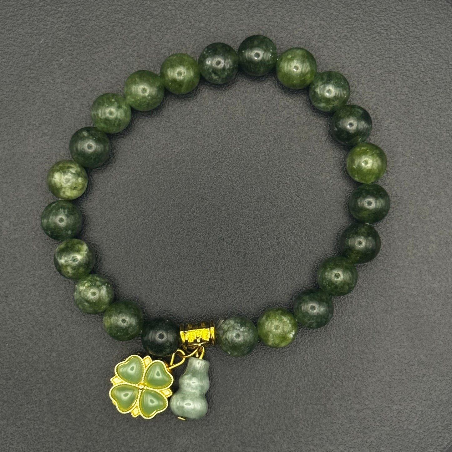 Pixiu Goodluck Clove Jade Green | Piyao Bracelet