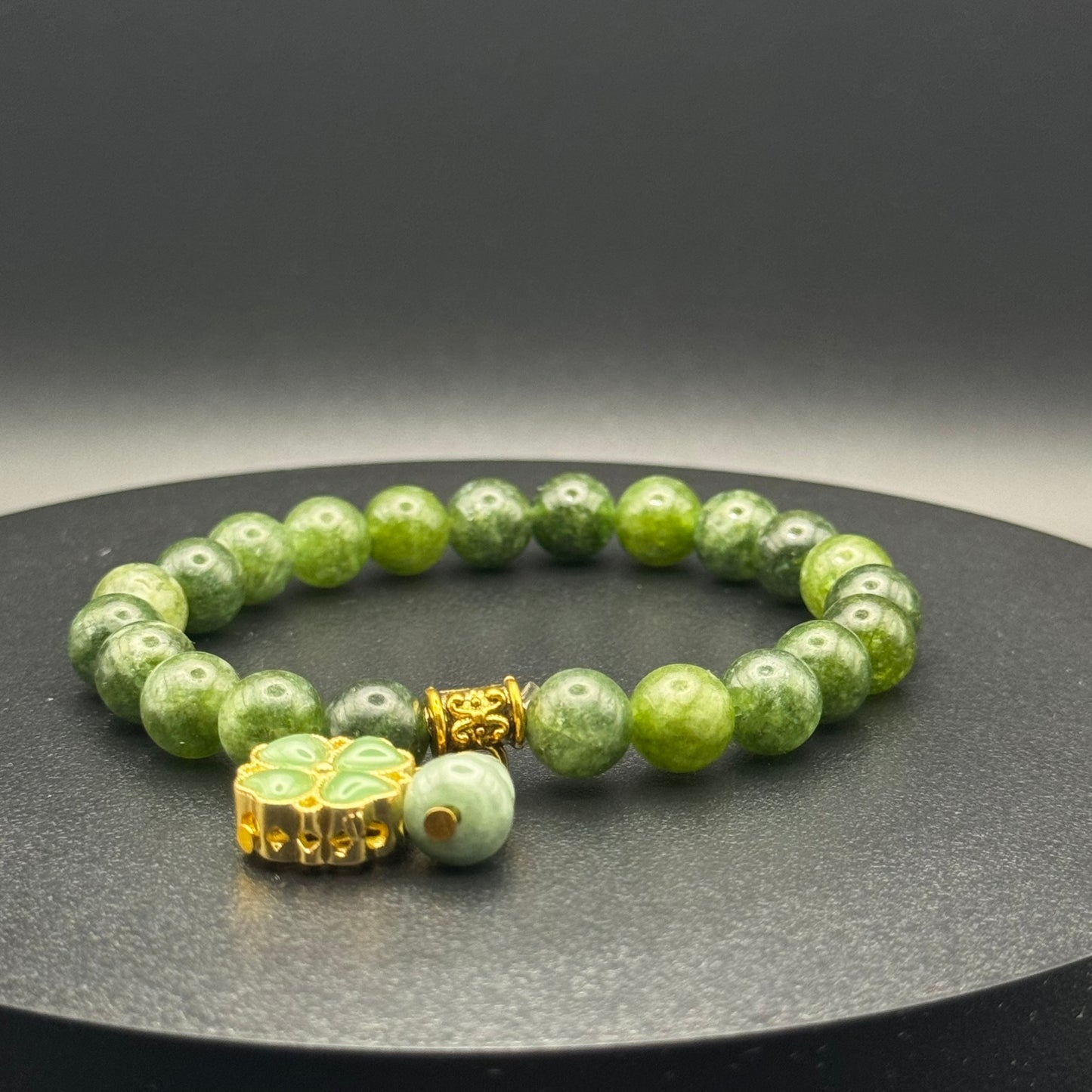 Pixiu Goodluck Clove Jade Green | Piyao Bracelet