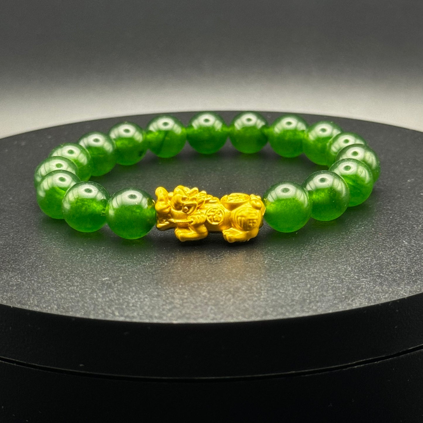 Pixiu Green Jade Dragon | Piyao Bracelet