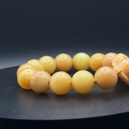 Pixiu Yellow Jade Wealth | Piyao Bracelet