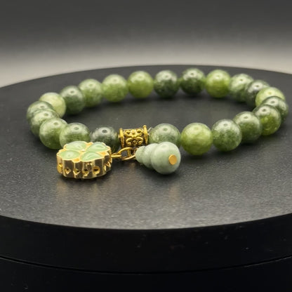 Pixiu Goodluck Clove Jade Green | Piyao Bracelet