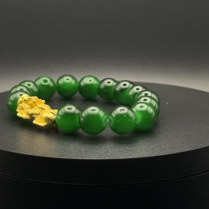 Pixiu Green Jade Dragon | Piyao Bracelet