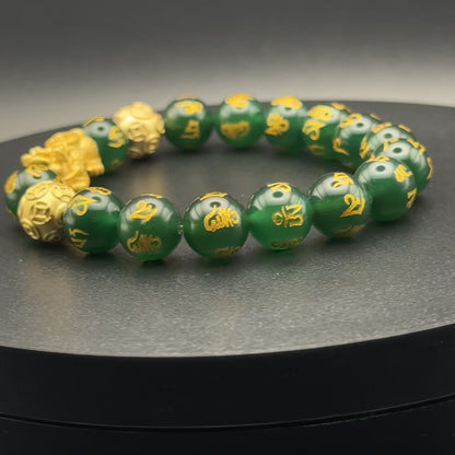 Pixiu Green Mantra | Piyao Bracelet